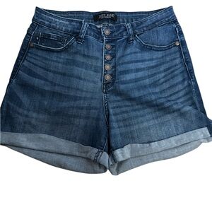 Judy Blue Women's Blue Button-Fly Jean Shorts